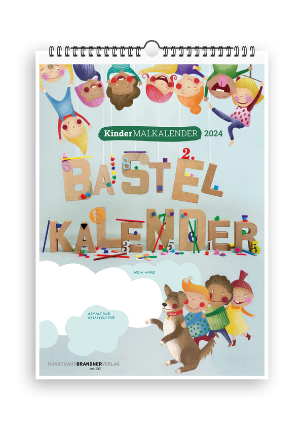 50 DIN A4 Kinder MALKALENDER 2024